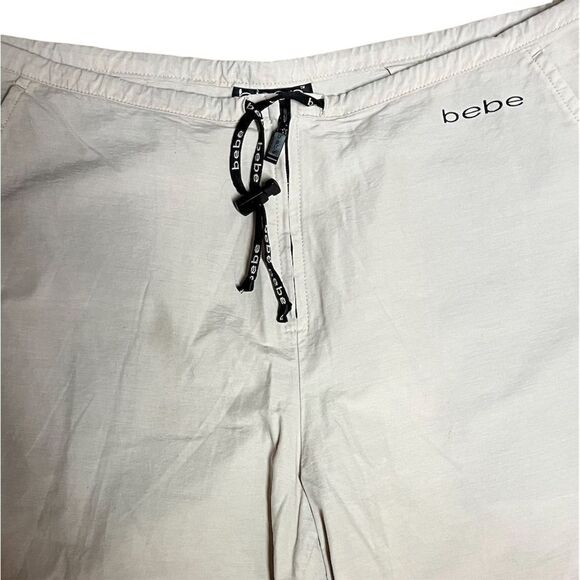 BEBE Cargo Drawstring Lightweight Convertible Pants Women's Size L - Picture 5 of 8